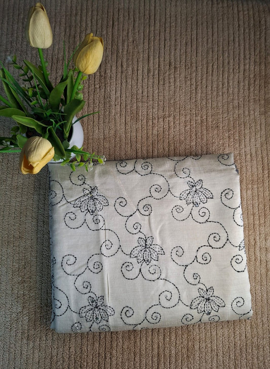 Soft Cotton Silk Kantha Embroideried Saree