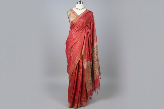 Traditional Soft Tussar Silk Saree