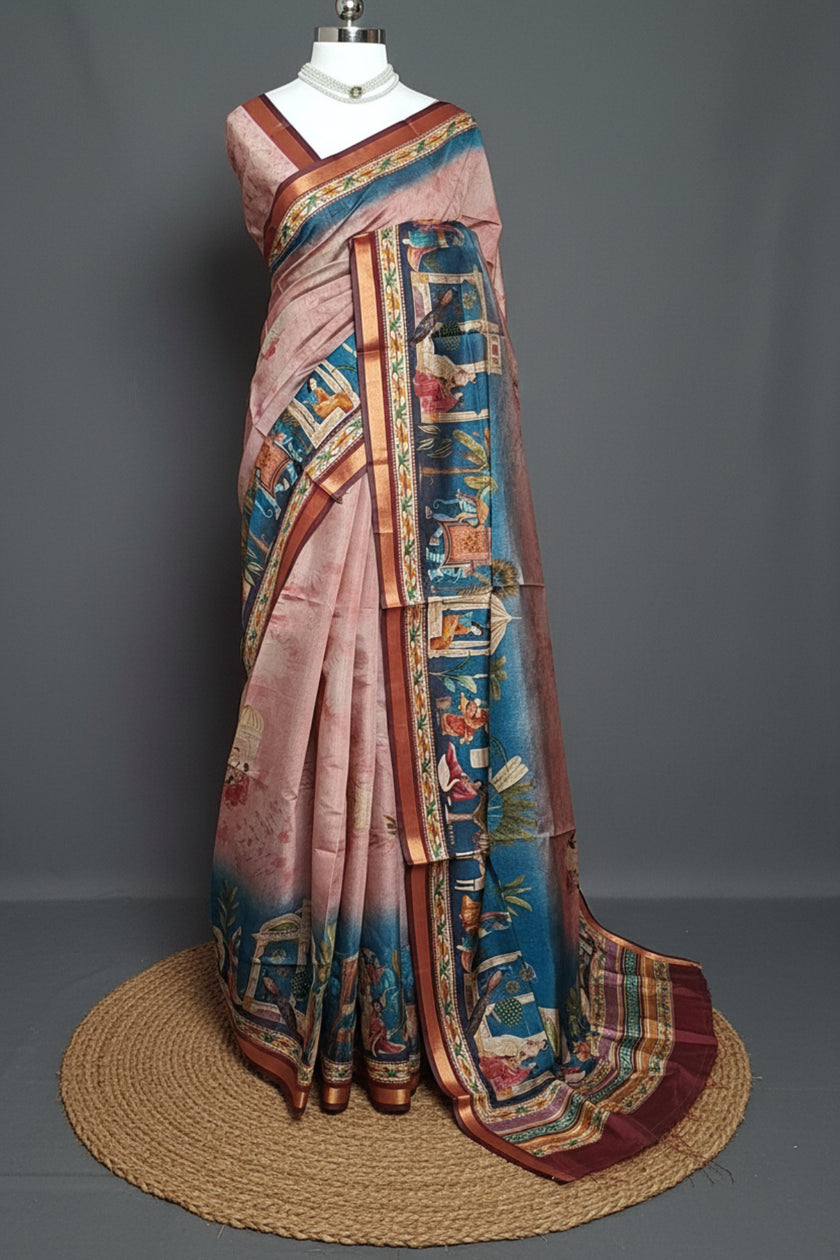 Heritage Tales Semi Modal Saree
