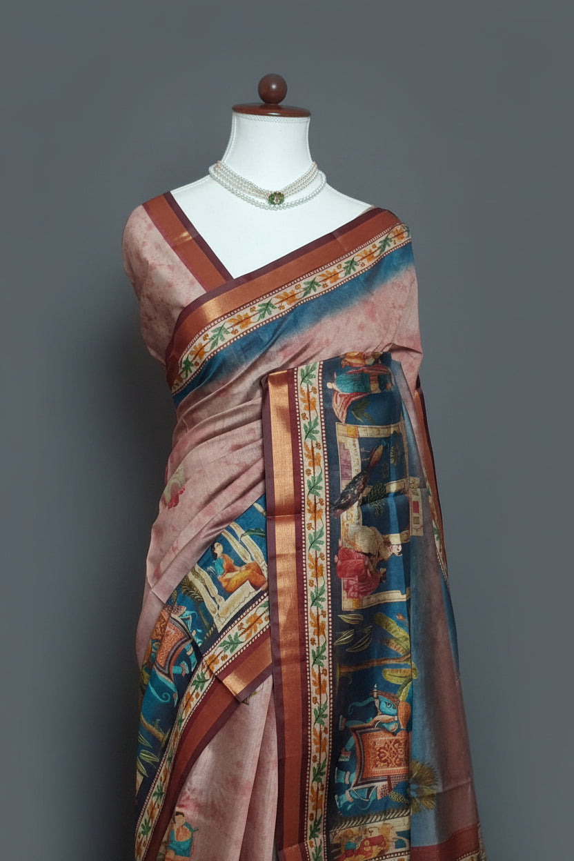 Heritage Tales Semi Modal Saree