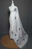 Snow Bloom Printed Semi Jute Saree