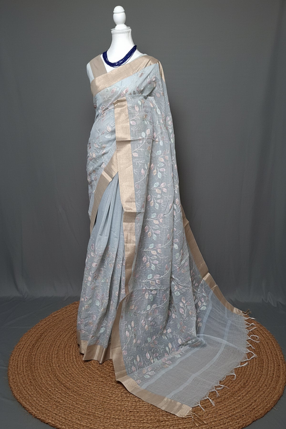 Moonmist Floral Silky Kota Saree