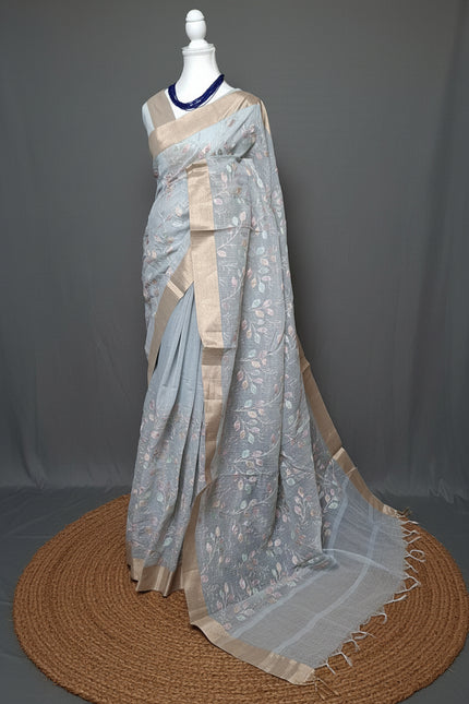 Moonmist Floral Silky Kota Saree