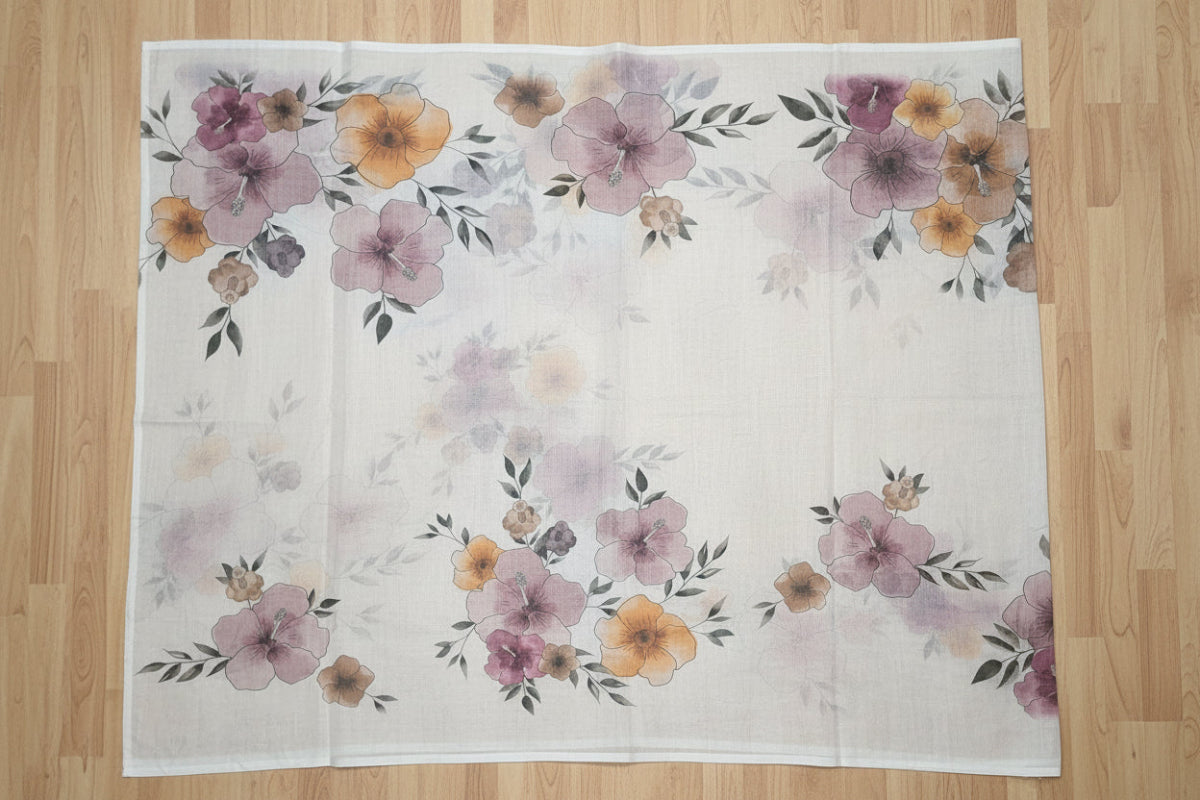Floral Haze Linen Saree