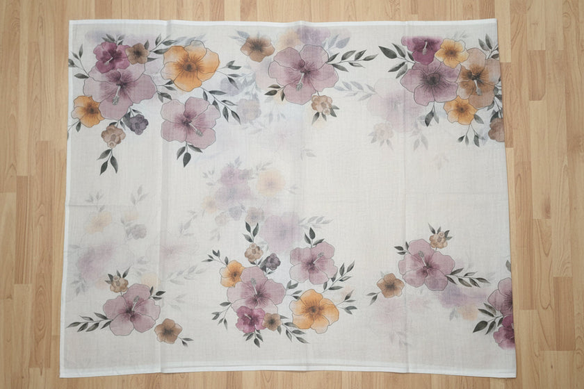 Floral Haze Linen Saree