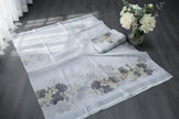 Floral Haze Linen Saree