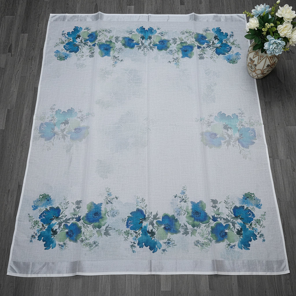 Floral Haze Linen Saree