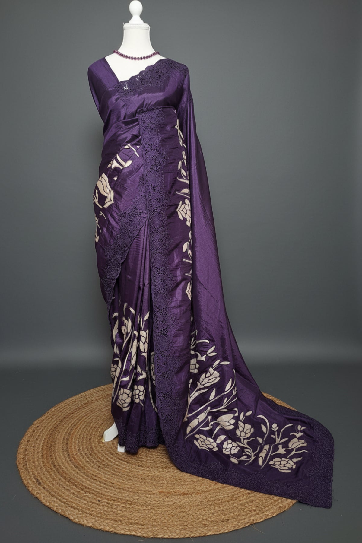 Signature Cutwork Appliqué Silk Saree