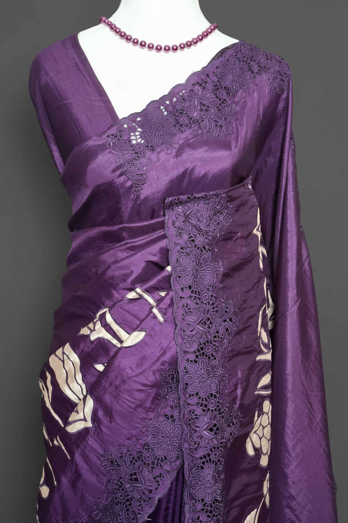 Signature Cutwork Appliqué Silk Saree