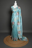 Blossom Bird Appliqué Raw Silk