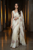 Vintage Bloom Embroidered Chanderi Saree
