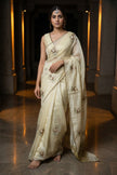 Lotus Bloom Chanderi Organza Saree