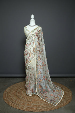 Deer & Blossom Premium Tissue Saree