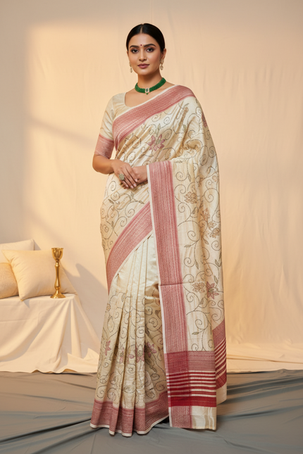 Timeless Vines Cotton Silk Saree