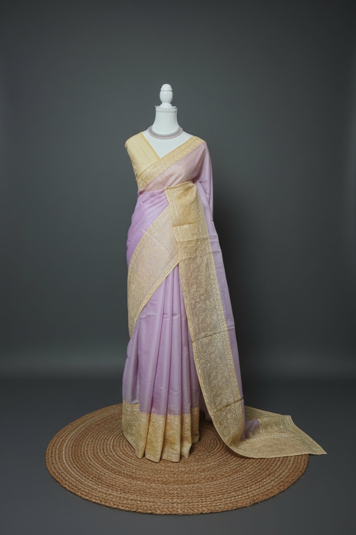 Pastel Whisper Embroidered Silky Kota