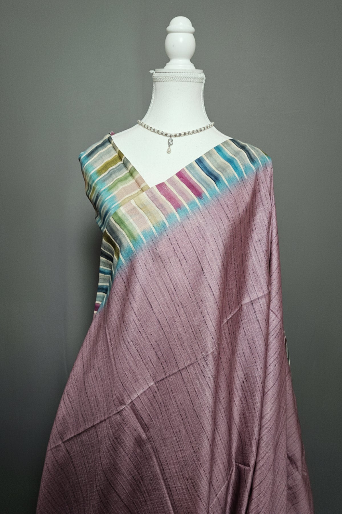 Rainbow Border Matka Silk