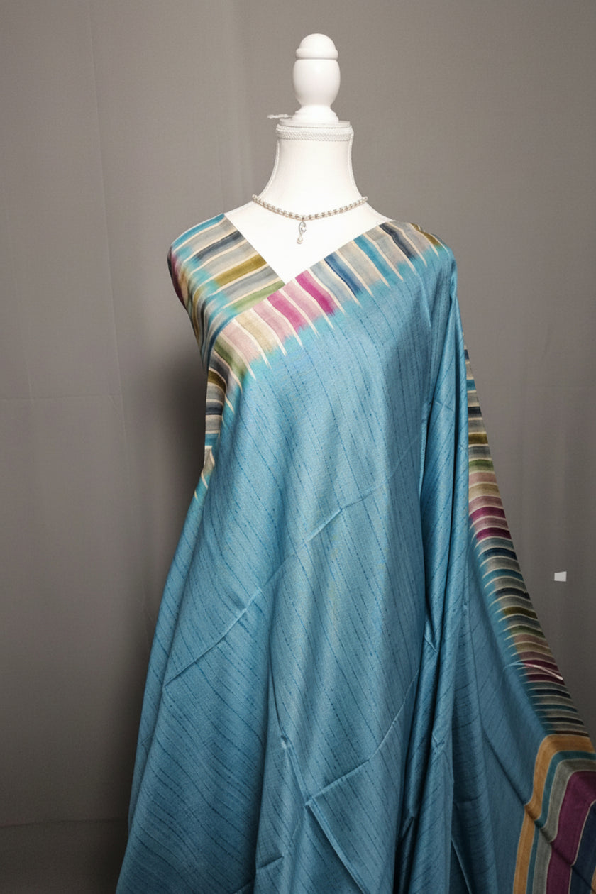 Rainbow Border Matka Silk