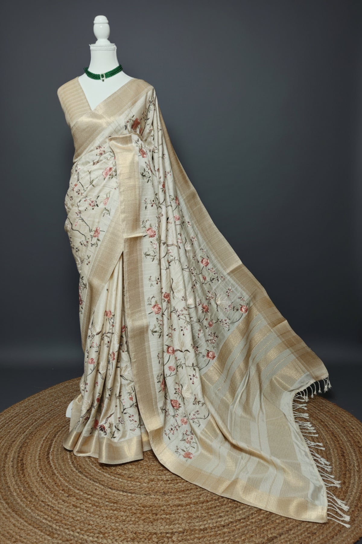 Ivory Rose Premium Tussar