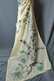 Petals in Paint-Tissue Linen Saree