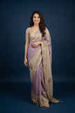 Dual Tone Blossom Blended Tussar Saree