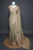 Dual Tone Blossom Blended Tussar Saree