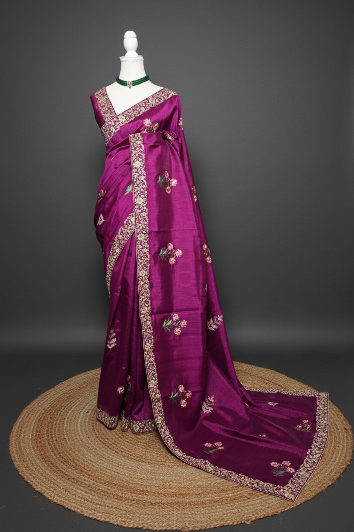 Royal Bloom Premium Semi Tussar Saree