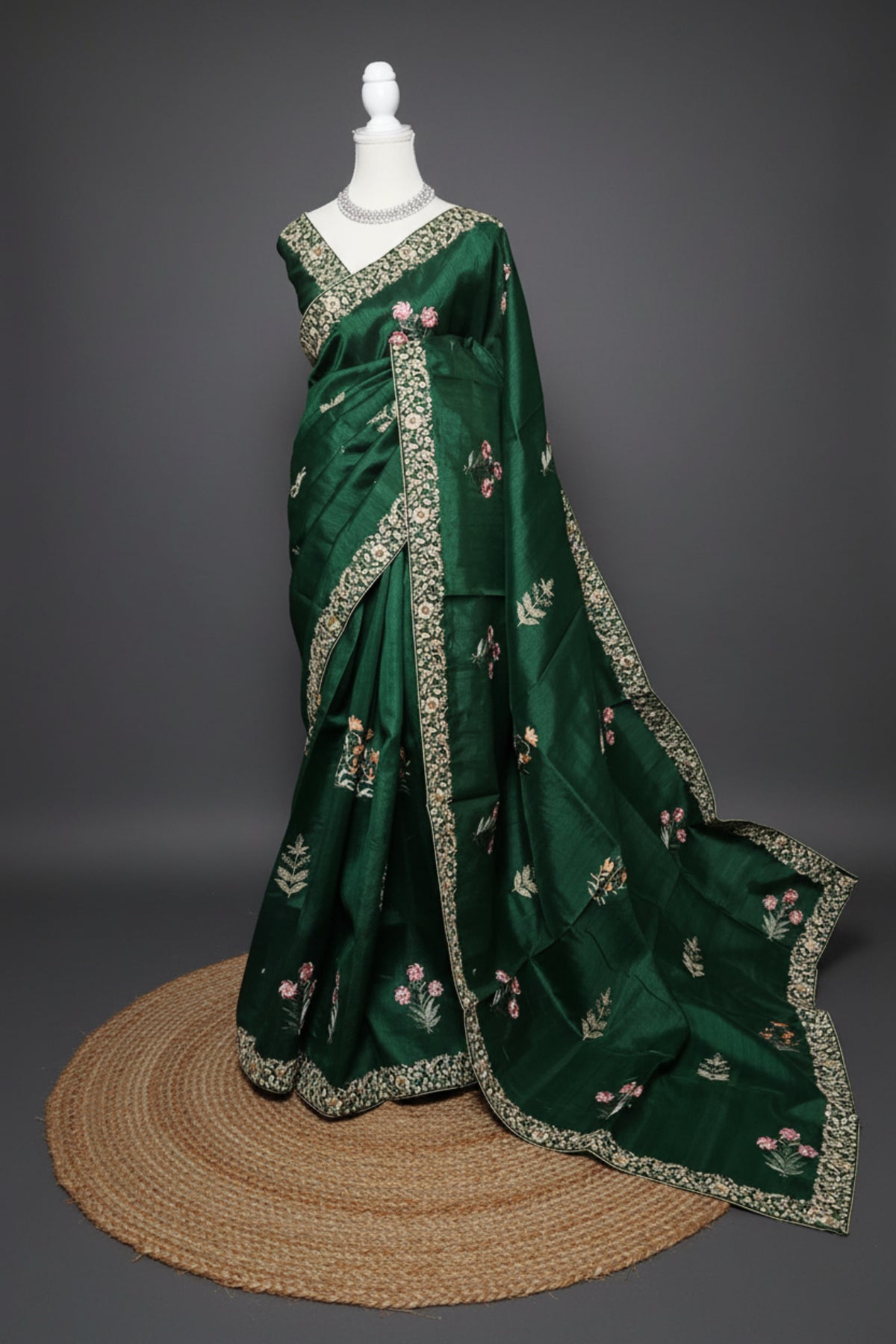 Royal Bloom Premium Semi Tussar Saree