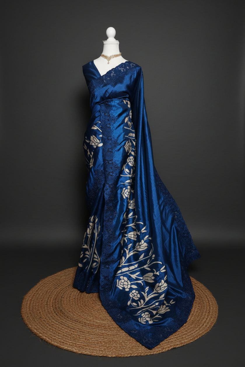 Signature Cutwork Appliqué Silk Saree