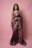 Floral Blossom Cut Work Crush Silk Saree
