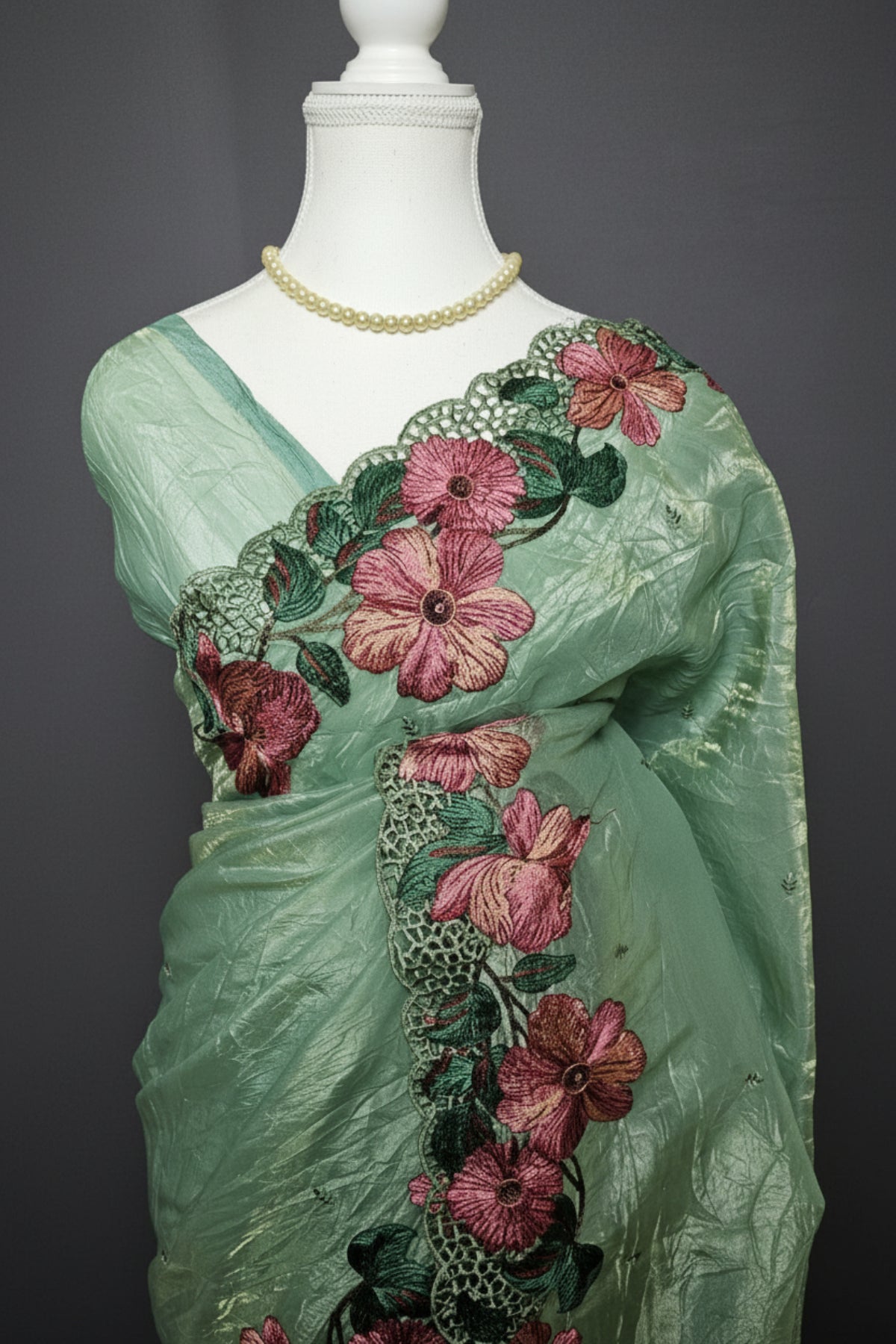Floral Blossom Crush Silk Saree