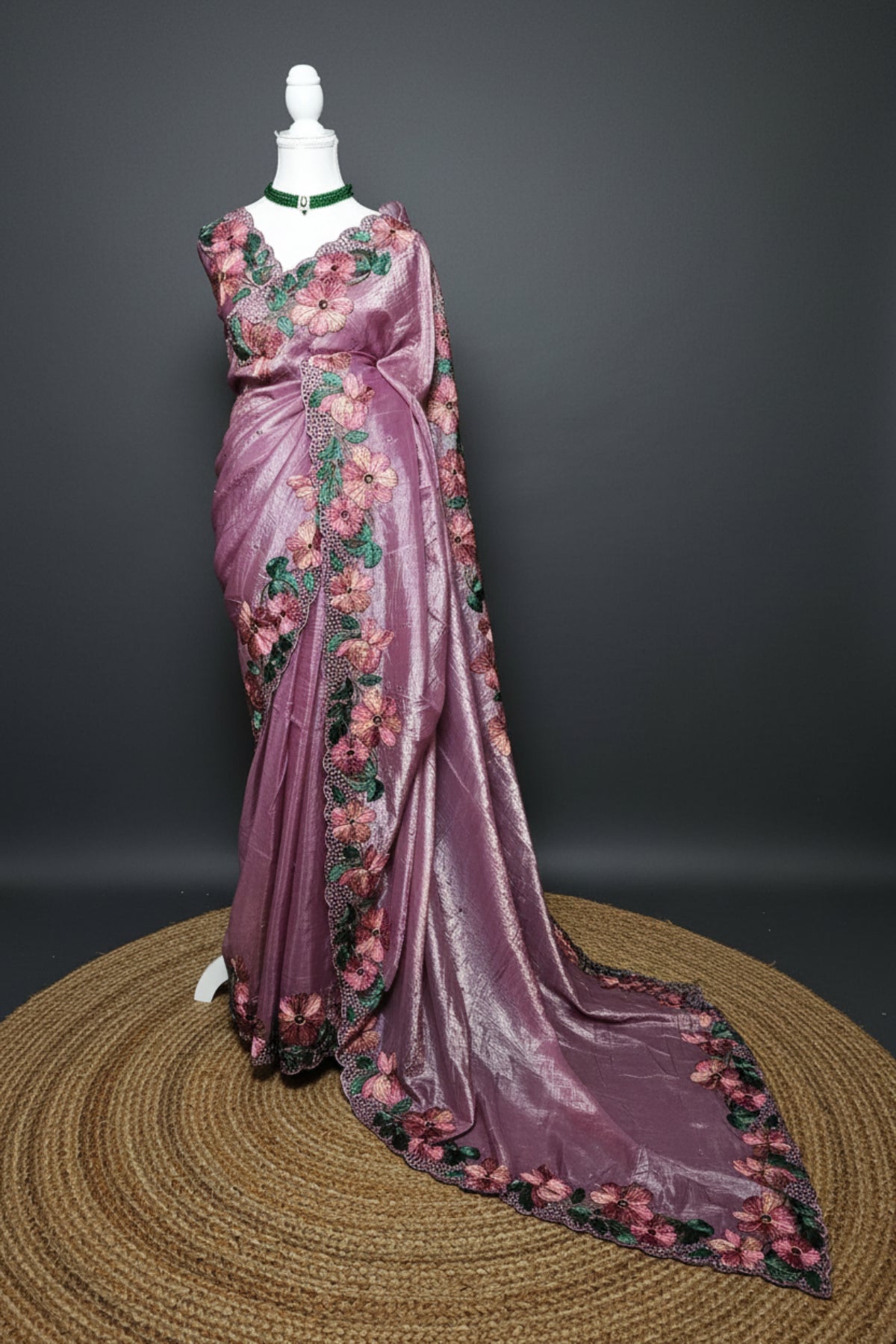 Floral Blossom Crush Silk Saree