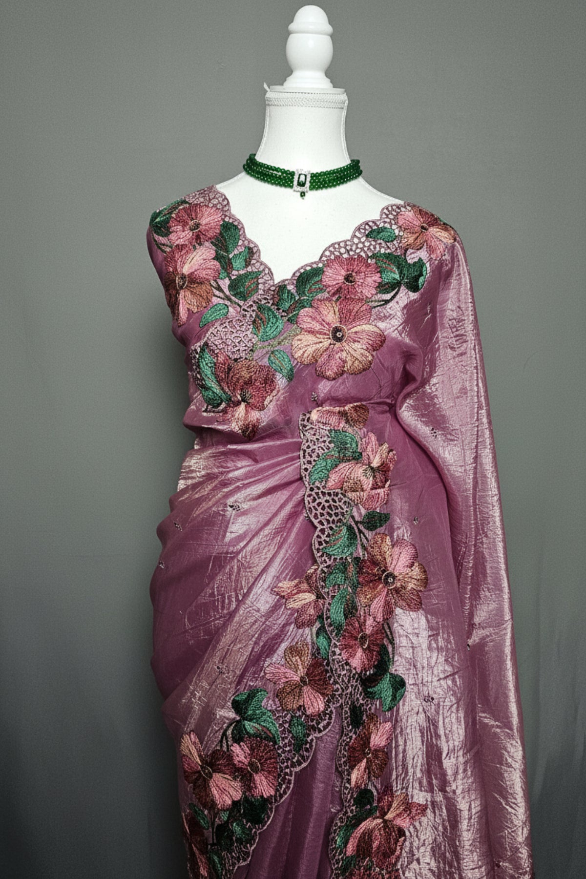Floral Blossom Crush Silk Saree