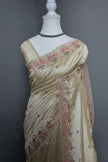 Floral Cutwork Tussar Silk