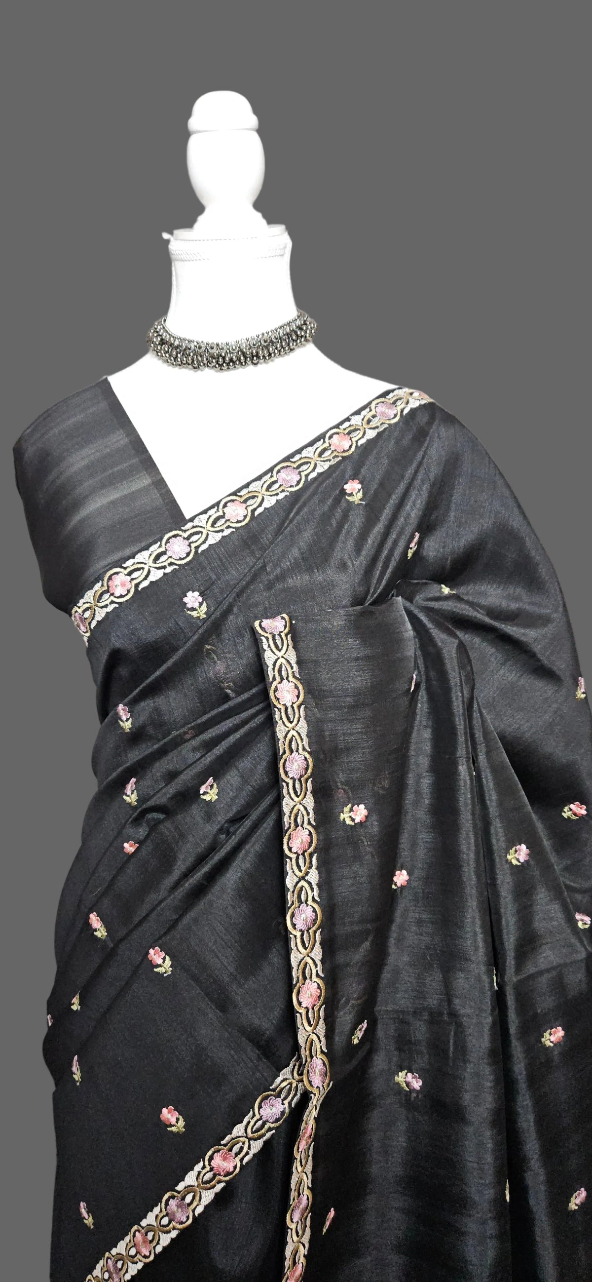 Timeless Butta Semi Tussar Saree