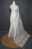 Blush Bloom Pure Mul Chanderi Saree