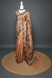 Autumn Bloom Printed Tussar Saree