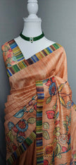 Autumn Bloom Printed Tussar Saree