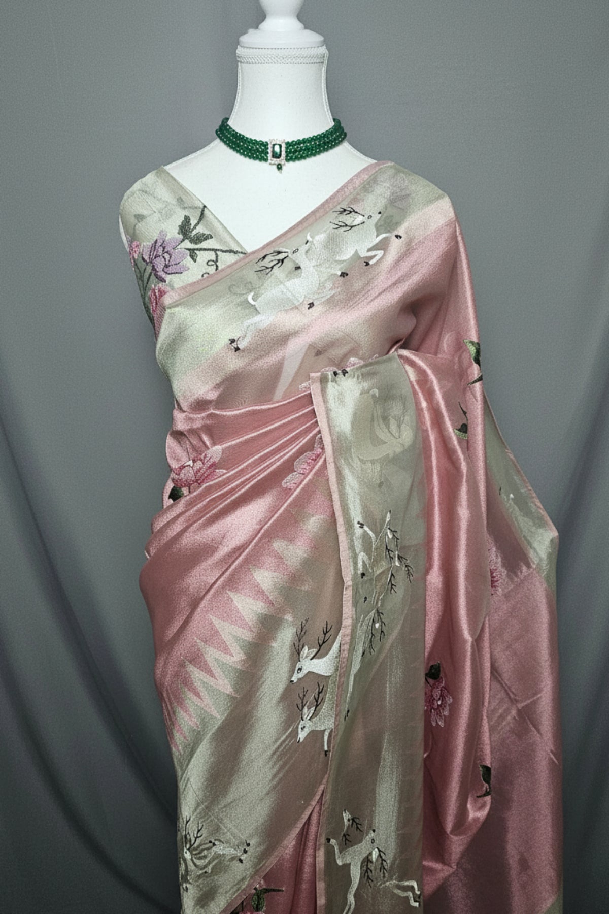 Celestial Grace Pure Kora Silk Saree