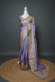 Floral Bloom Satin Tussar Saree