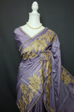 Floral Bloom Satin Tussar Saree