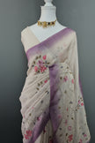 Thamara Vines Linen Cotton Saree