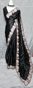 Maple Bloom Satin Tussar Saree