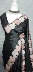Maple Bloom Satin Tussar Saree