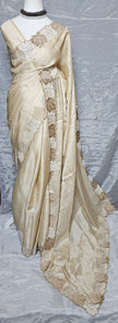 Maple Bloom Satin Tussar Saree