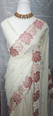 Maple Bloom Satin Tussar Saree