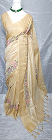Floral Loom Jute Silk Saree
