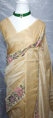 Floral Loom Jute Silk Saree