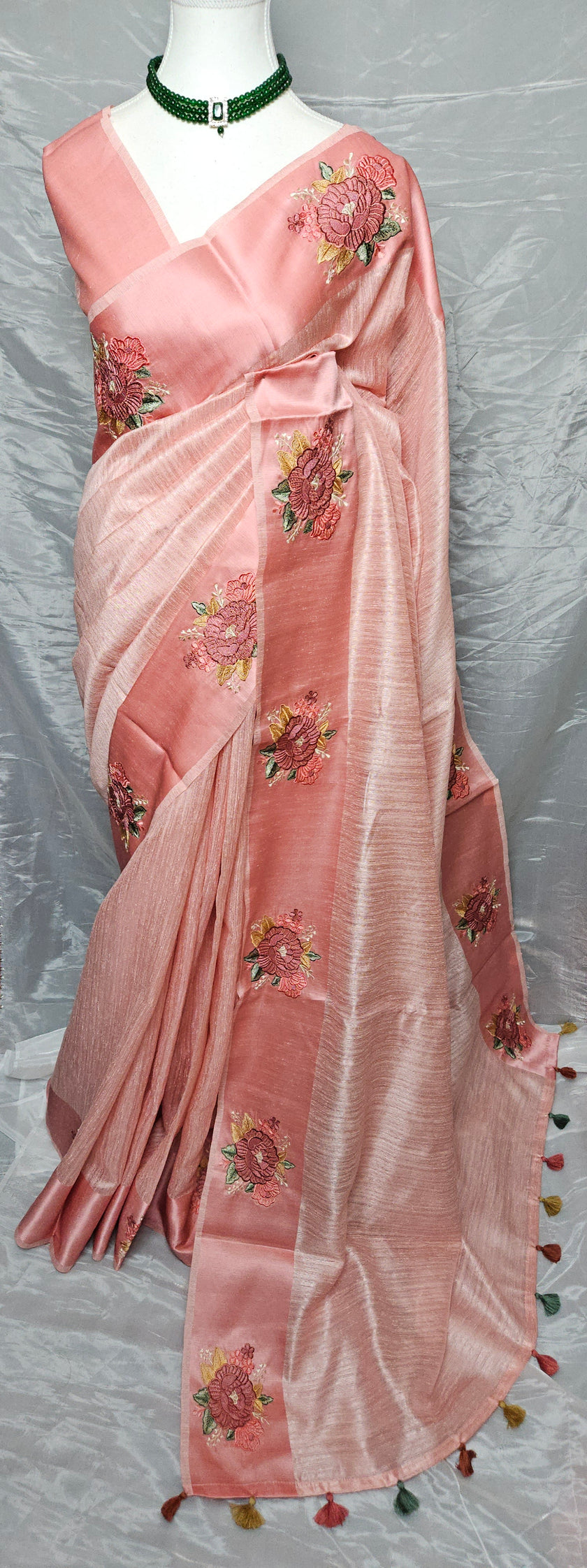 The Blush & Rose Jute Silk Saree