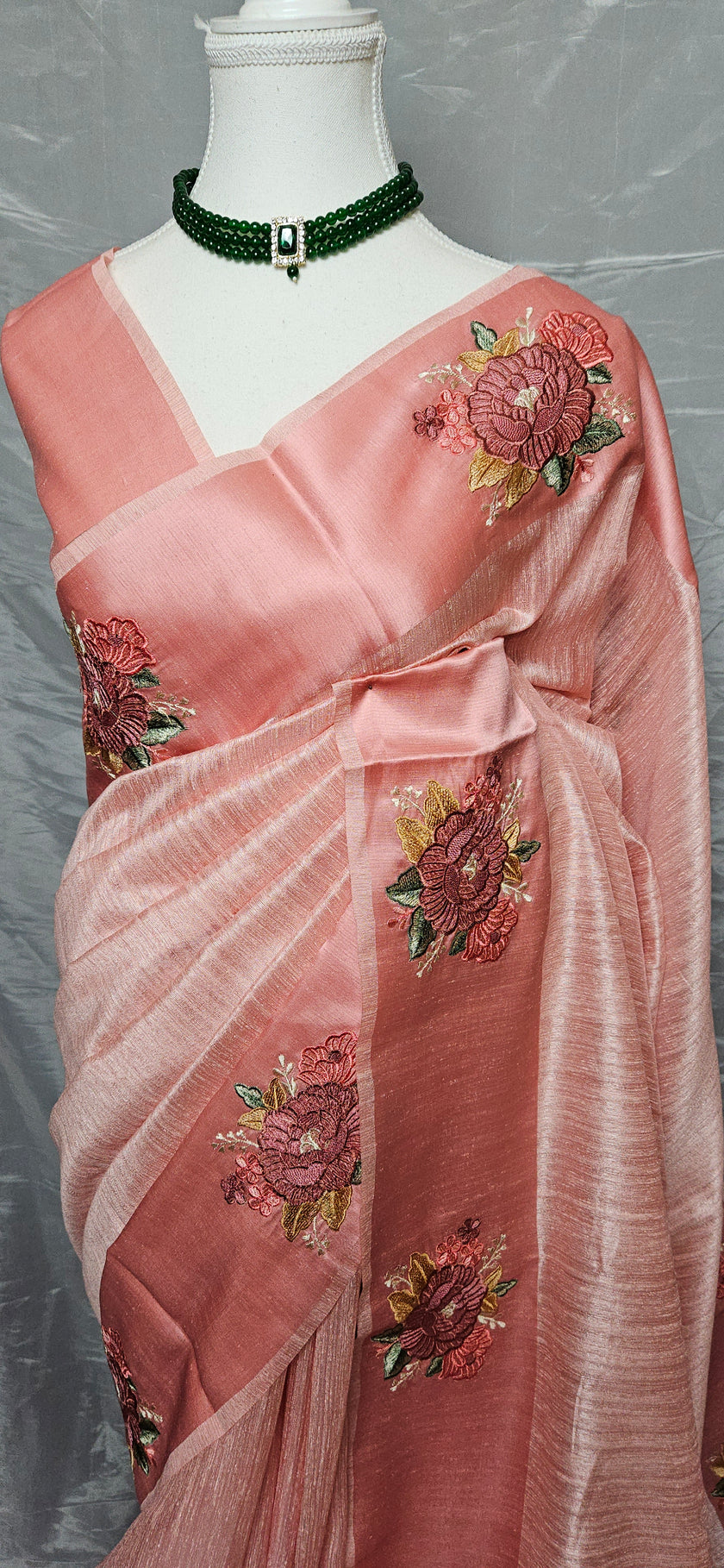 The Blush & Rose Jute Silk Saree