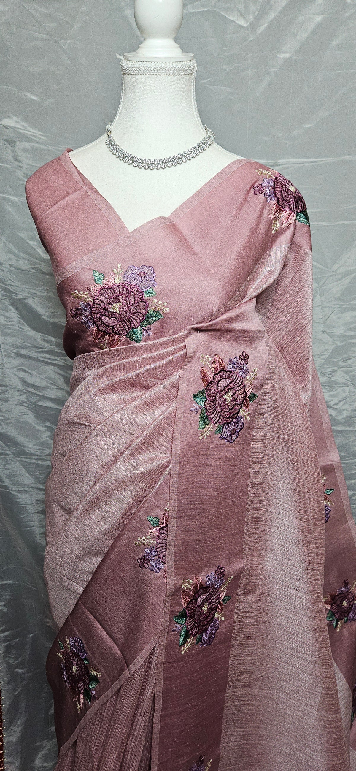 The Blush & Rose Jute Silk Saree